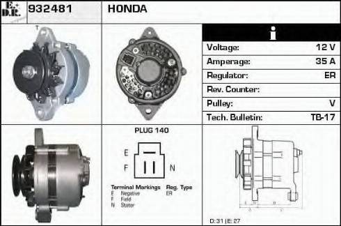 EDR 932481 - Генератор autocars.com.ua