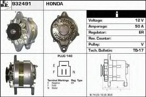 EDR 932491 - Генератор autocars.com.ua