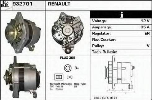 EDR 932701 - Генератор avtokuzovplus.com.ua