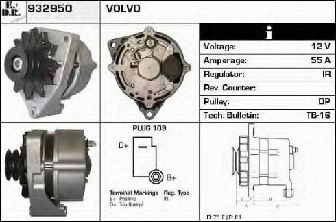 EDR 932950 - Генератор avtokuzovplus.com.ua