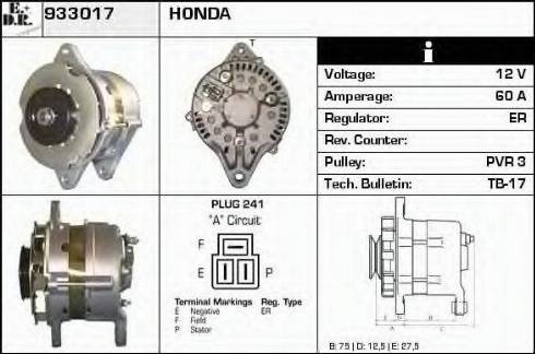 EDR 933017 - Генератор autocars.com.ua