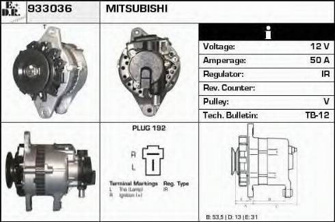 EDR 933036 - Генератор autocars.com.ua