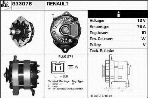 EDR 933076 - Генератор autocars.com.ua