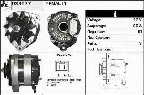 EDR 933077 - Генератор avtokuzovplus.com.ua