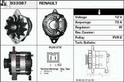 EDR 933087 - Генератор autocars.com.ua