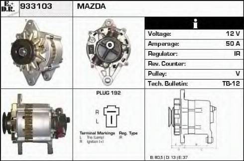 EDR 933103 - Генератор autocars.com.ua