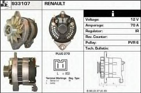 EDR 933107 - Генератор autocars.com.ua