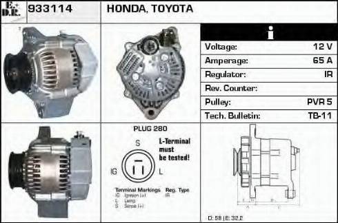 EDR 933114 - Генератор autocars.com.ua