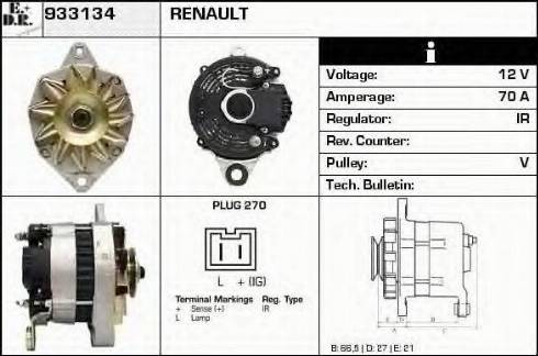 EDR 933134 - Генератор avtokuzovplus.com.ua