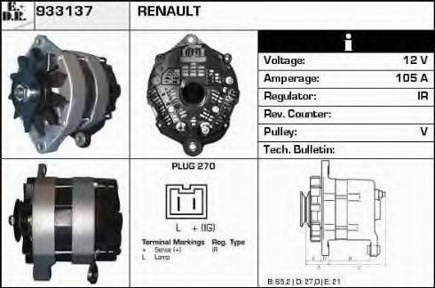 EDR 933137 - Генератор autocars.com.ua