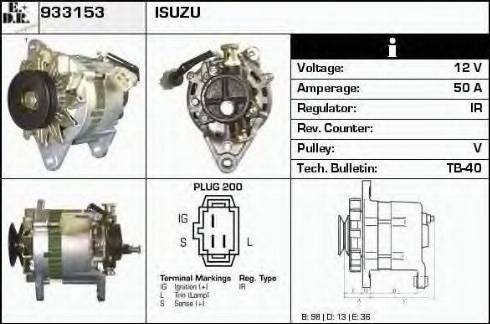 EDR 933153 - Генератор autocars.com.ua