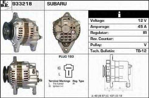 EDR 933218 - Генератор avtokuzovplus.com.ua