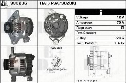 EDR 933236 - Генератор avtokuzovplus.com.ua