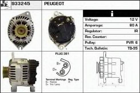 EDR 933245 - Генератор avtokuzovplus.com.ua