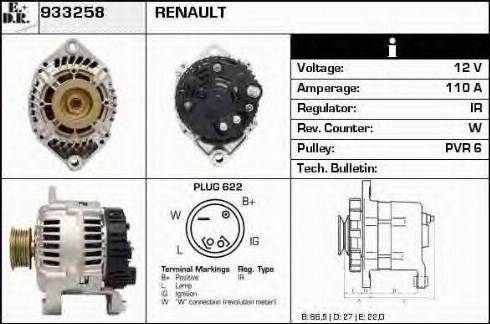 EDR 933258 - Генератор avtokuzovplus.com.ua