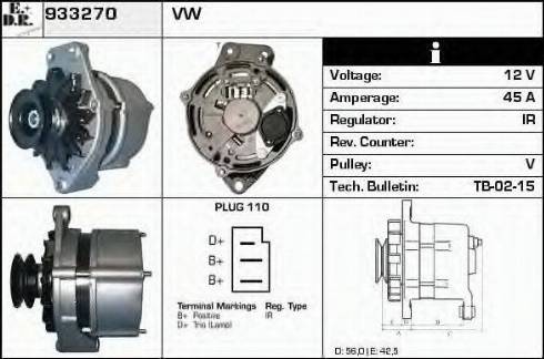 EDR 933270 - Генератор avtokuzovplus.com.ua