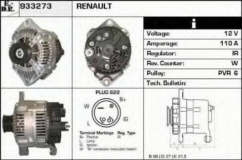 EDR 933273 - Генератор avtokuzovplus.com.ua