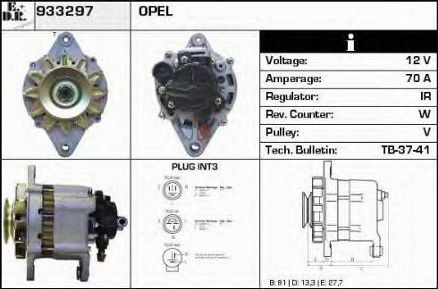 EDR 933297 - Генератор avtokuzovplus.com.ua