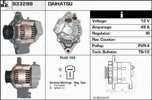 EDR 933299 - Генератор autocars.com.ua