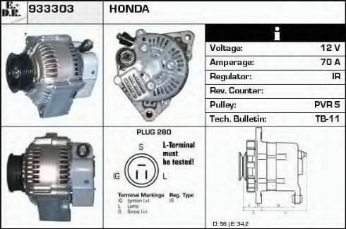 EDR 933303 - Генератор autocars.com.ua