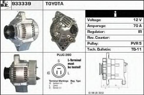 EDR 933339 - Генератор autocars.com.ua