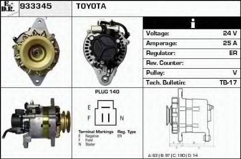 EDR 933345 - Генератор autocars.com.ua