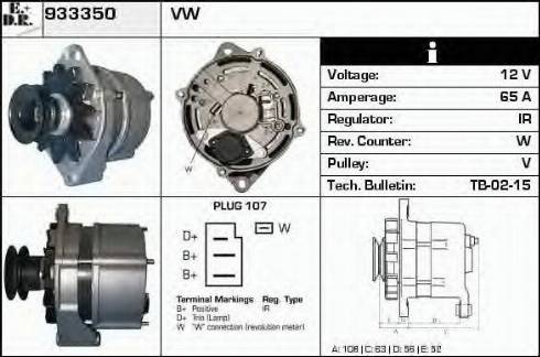 EDR 933350 - Генератор avtokuzovplus.com.ua