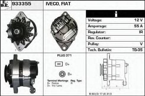 EDR 933355 - Генератор avtokuzovplus.com.ua