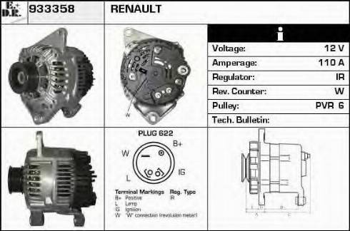 EDR 933358 - Генератор autocars.com.ua