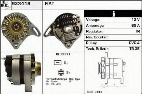 EDR 933418 - Генератор avtokuzovplus.com.ua