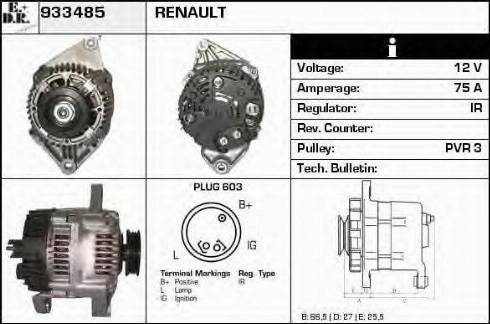 EDR 933485 - Генератор avtokuzovplus.com.ua