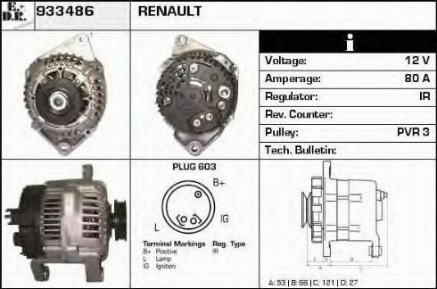 EDR 933486 - Генератор autocars.com.ua