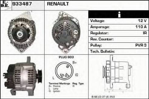 EDR 933487 - Генератор autocars.com.ua