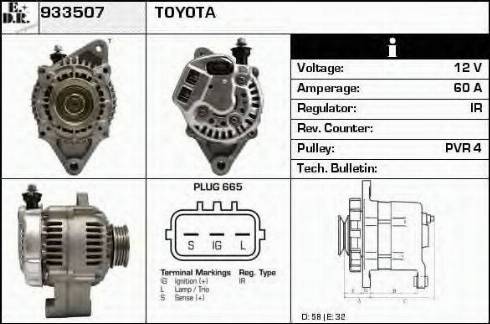 EDR 933507 - Генератор avtokuzovplus.com.ua