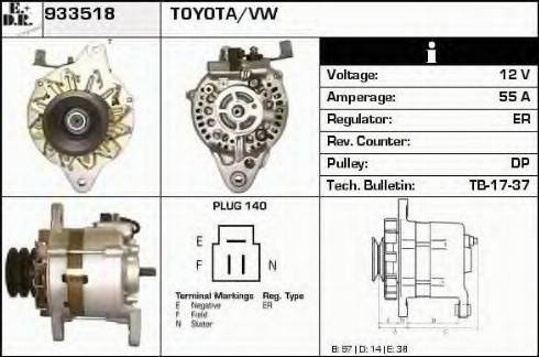 EDR 933518 - Генератор autocars.com.ua