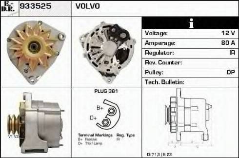 EDR 933525 - Генератор avtokuzovplus.com.ua