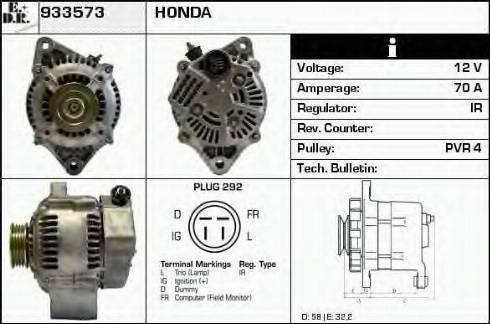 EDR 933573 - Генератор autocars.com.ua