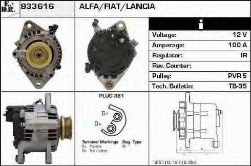 EDR 933616 - Генератор autocars.com.ua