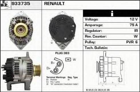 EDR 933735 - Генератор avtokuzovplus.com.ua