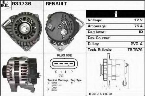 EDR 933736 - Генератор autocars.com.ua