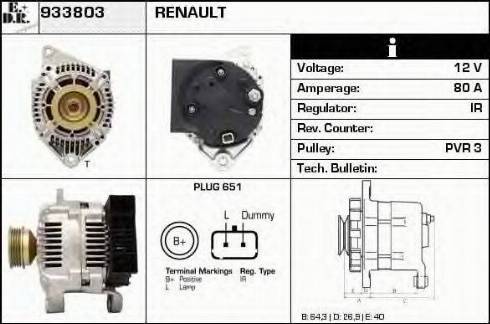 EDR 933803 - Генератор autocars.com.ua