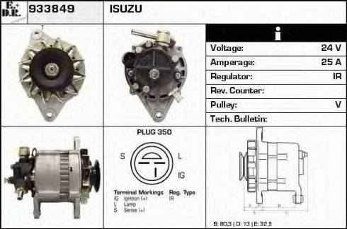 EDR 933849 - Генератор avtokuzovplus.com.ua