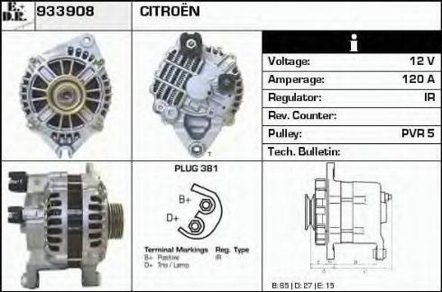 EDR 933908 - Генератор avtokuzovplus.com.ua