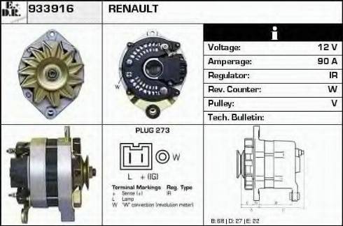 EDR 933916 - Генератор autocars.com.ua