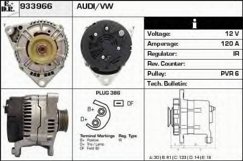 EDR 933966 - Генератор avtokuzovplus.com.ua