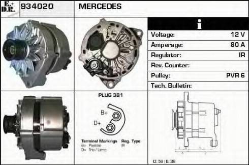 EDR 934020 - Генератор avtokuzovplus.com.ua