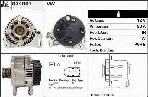 EDR 934067 - Генератор avtokuzovplus.com.ua