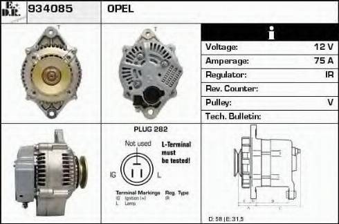 EDR 934085 - Генератор avtokuzovplus.com.ua