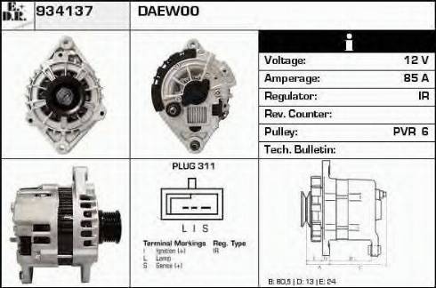 EDR 934137 - Генератор avtokuzovplus.com.ua