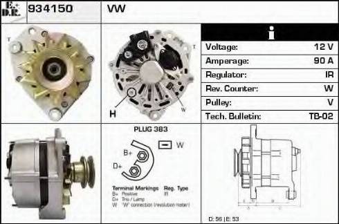 EDR 934150 - Генератор avtokuzovplus.com.ua